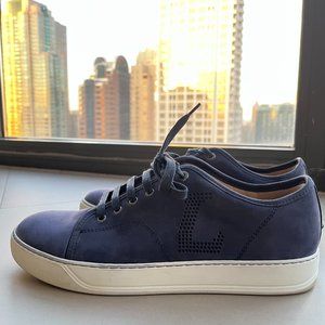 Lanvin Men's Suade Blue Sneaker